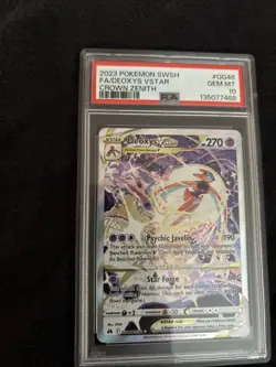 2023 POKEMON SWORD & SHIELD CROWN ZENITH #GG46 FULL ART/DEOXYS VSTAR PSA 10 - Image 3