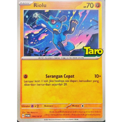 Riolu Taro 284/SV-P Pokemon Card Indonesia Exclusive Promo Taro Near Mint - Image 1