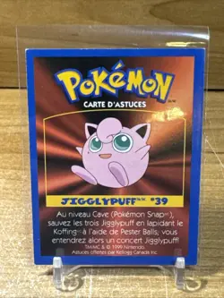 Pokemon Jigglypuff #39 Game Tip Card Kellogg Canada Played Condition - Image 2