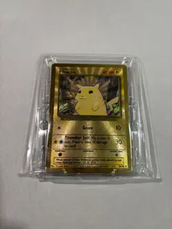 Pokemon TCG Celebrations Pikachu Gold Metal Card 58/102 25th Anniversary - Image 1