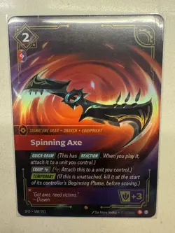 Riftbound ENGLISH Spinning Flying Axe SFD 156/221 TCG Card - Image 1