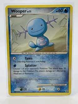 Pokemon TCG 2007 Secret Wonders Wooper LV.11 118/132 Basic Common Card - Image 1