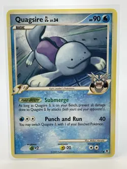 Pokemon TCG 2009 Rising Rivals Quagsire LV.34 76/111 SP Basic Common Card - Image 1