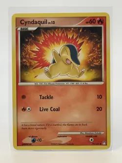 Pokemon TCG 2007 Mysterious Treasures Cyndaquil LV.12 79/123 Basic Common Card - Image 1
