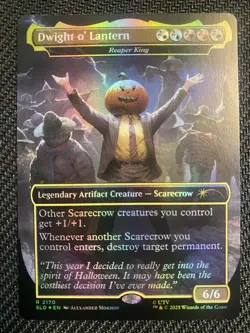 Dwight o' Lantern Foil Secret Lair Borderless Legendary Scarecrow 2170 - Image 1