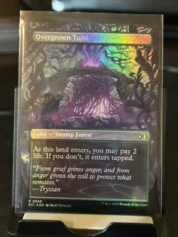 Overgrown Tomb (Borderless) Lorwyn Eclipsed Foil Rare Land NM+ - Image 1