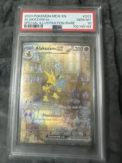 Pokemon Alakazam EX 201/165 Special Illustration Rare English, PSA 10 - Image 1