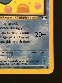 Pokemon - Neo Genesis - Horsea 62/111 - 1st Edition Condition (NM) - Image 4