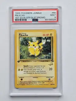 Pokemon Pikachu - 60/64 - 1st Edition - Gold W Stamp - PSA 9 - Image 1