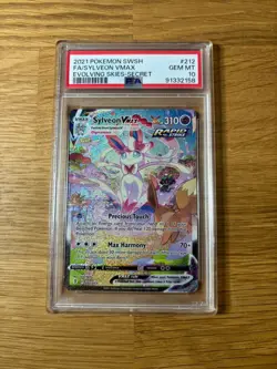 Pokemon PSA 10 Sylveon VMAX Evolving Skies Full Art #212 WITH Art Extender Case - Image 4