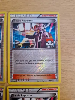 Pokemon TCG XY Furious Fists Battle Reporter Pokemon League Holo x4 - Image 2