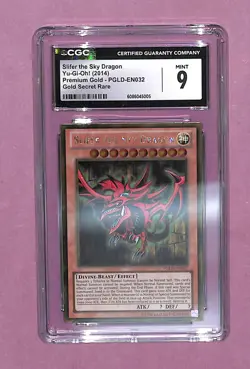 2014 YU-GI-OH! PREMIUM GOLD EN032 SLIFER THE SKY DRAGON 1ST EDITION CGC 9 MINT - Image 1