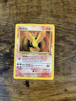 Pokemon TCG Moltres Fossil Holo Rare Card 12/62 MP Prestine condition - Image 1