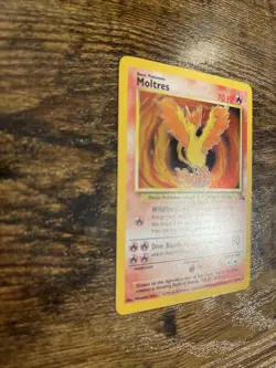 Pokemon TCG Moltres Fossil Holo Rare Card 12/62 MP Prestine condition - Image 3