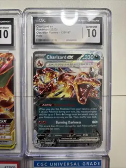 🔥 Pokemon Graded Card Lot - CGC 10 Charizard x2, PSA 9 Pikachu, 1st Ed Meowth - Image 3