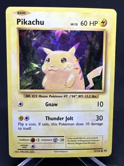 Pokemon TCG Pikachu 35/108 Evolutions Cracked Ice Holo Theme Deck Exclusive Card - Image 2