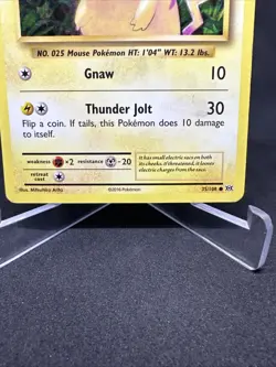 Pokemon TCG Pikachu 35/108 Evolutions Cracked Ice Holo Theme Deck Exclusive Card - Image 4