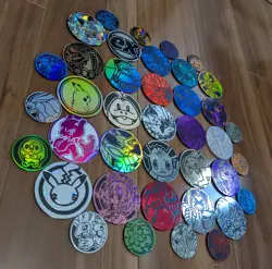 Pokemon TCG Coin Lot - 39 Unique Flip Coins - ETB & Collection - Jumbo Included - Image 1