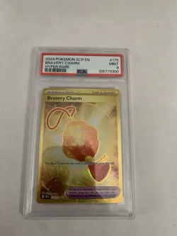 Bravery Charm - Pokemon Stellar Crown #175/142 - Hyper Rare - PSA 9 - Image 1