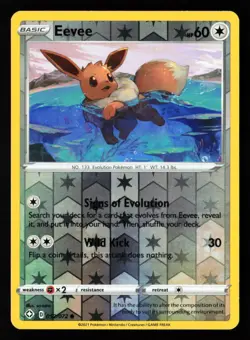 Pokemon TCG: Eevee Reverse Holo - Shining Fates - #052/072 - Image 1