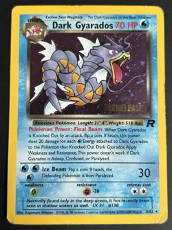 Pokemon TCG Dark Gyarados 8/82 Wotc Promo Prerelease Holo HP - Image 1