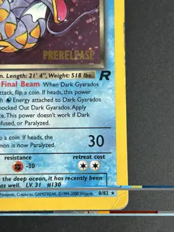 Pokemon TCG Dark Gyarados 8/82 Wotc Promo Prerelease Holo HP - Image 4