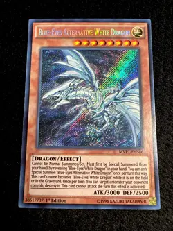 🔥YUGIOH • BLUE-EYES ALTERNATIVE WHITE DRAGON • SECRET RARE • MVP1-ENS46 • NM🔥 - Image 2