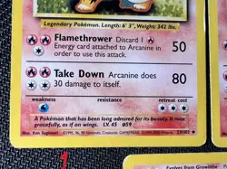 Pokemon TCG Arcanine Base Set 23/102 Regular 1999-2000 Wizards - Image 4