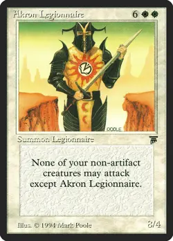 Akron Legionnaire Legends NM White Rare MAGIC THE GATHERING MTG CARD ABUGames - Image 1