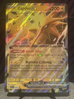 Pokemon - 151 - JUMBO CARD - Zapdos EX - Black Star Promo - 049 - Image 1