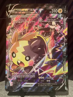JUMBO Morpeko V-Union SWSH289 OVERSIZED Black Star Promo Pokemon TCG Card NM - Image 1