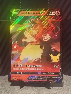 Pokemon TCG Cards Lance's Charizard V SWSH133 Black Star Promo JUMBO / OVERSIZE - Image 1