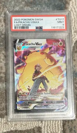 Pokemon Card PSA 9 Mint Pikachu Vmax Lost Origin Full Art SWSH 2022 TG17/TG30 - Image 1