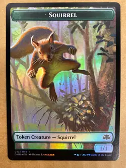 MTG 1x FOIL Squirrel / Goblin Token Dominaria Remastered Magic Gathering x1 NM - Image 1