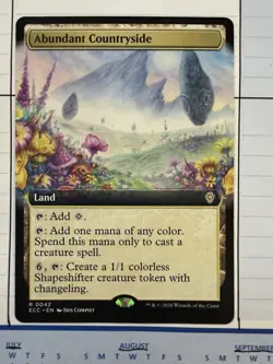Abundant Countryside MINT Extended Art 42 Lorwyn Eclipsed ECC MTG Rare Unplayed - Image 1