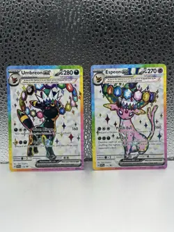 Pokemon Umbreon and Espeon Black Star Promo SVP175 SVP176 Figure Collection NM/M - Image 1