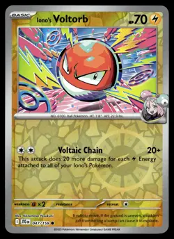 IONO'S VOLTORB 047/159 COMMON JOURNEY TOGETHER POKEMON - Image 1