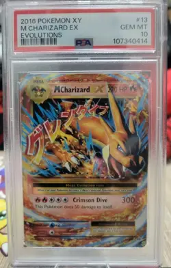 2016 POKEMON XY EVOLUTIONS #13 M CHARIZARD EX PSA 10 - Image 1