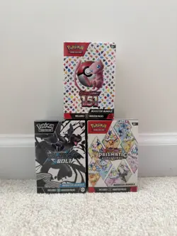 Pokemon Booster Bundle X3 | 151, Prismatic Evolutions, Black Bolt - Image 1