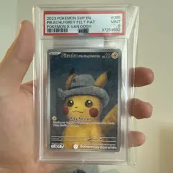 2023 Pokemon Van Gogh Pikachu #085 with Grey Felt Hat PSA 9 - Image 1