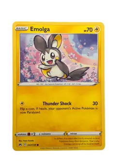 New: 2023 Pokemon TCG Emolga 047 Crown Zenith Regular Common - Image 1