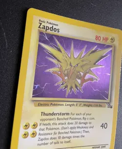 Zapdos | 15/62 | Fossil | Holo Error | Pokemon Card | LP - Image 2