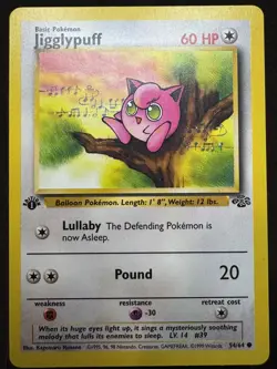 1999 Pokemon Jungle Jigglypuff 54/64 1st Edition LP Lightly Played - Image 1