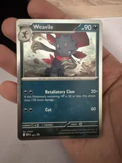 Pokemon TCG - Weavile MEP 21 - Black Star Promo - Cosmo Holo - NM - Image 1
