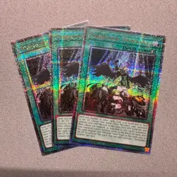 Yugioh! 3x NM-LP Forbidden Droplet RA01-EN064 (Quarter Century Secret) 1st Ed - Image 1