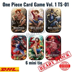 One Piece Card Game Vol. 1 Asian Limited Set of 6 Mini Tins Sealed ~ DHL SHIP - Image 1