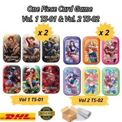 2 sets of One Piece Card Game Mini-tin Vol 1 TS-01 & TS-02 Vol.2 Asian Limited - Image 1
