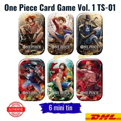 One Piece Card Game Mini-tin Pack Set Vol.1 Asian Limited - Set of 6 Mini Tins - Image 1