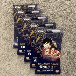 One Piece Romance Dawn English OP-01 Sleeved Booster Packs Pre Errata x5 - Image 1