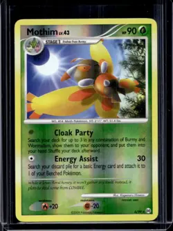 2009 Pokemon Platinum Arceus Mothim Reverse Holo #6/99 - Image 1